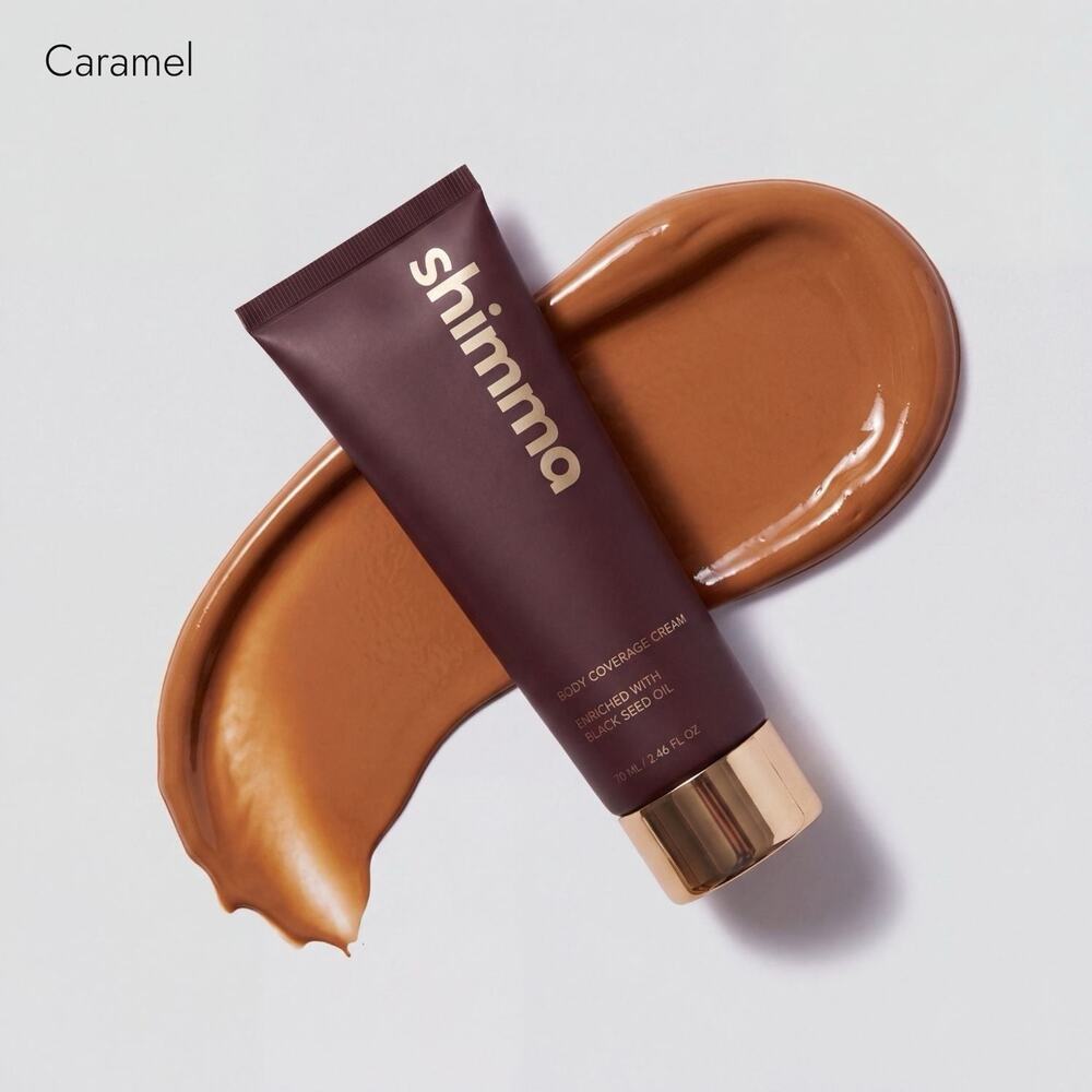 Shimma Body Coverage Cream Enriched with Black Seed Oil Carmel Sealed